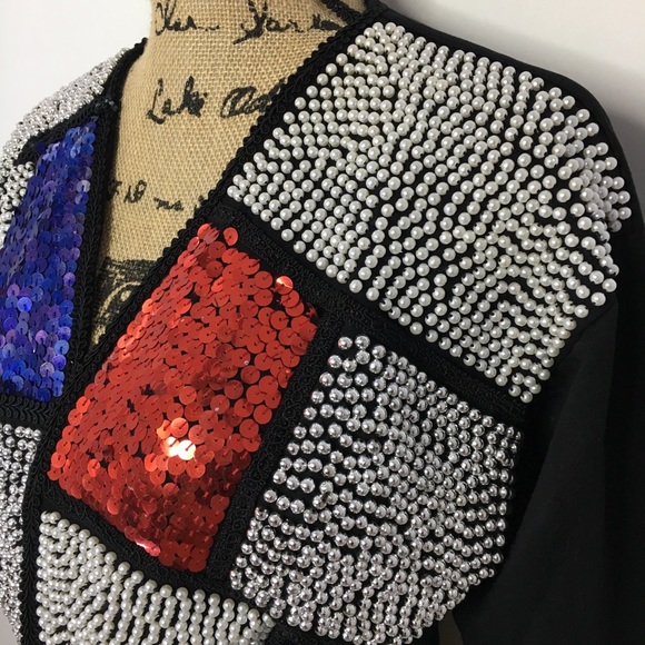 Joy Jou vintage embellished cropped blazer - Picture 3 of 8